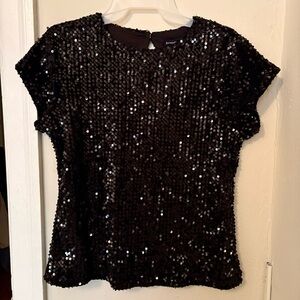 Knapps Studio Black Sequin Blouse